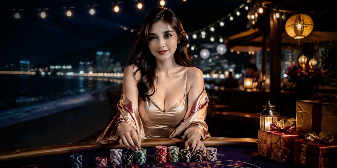 Người chơi tại bãi biển Nha Trang theo dõi cá cược thể thao trên điện thoại