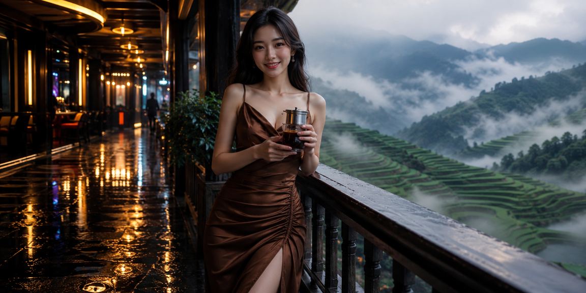 Du khách và người dân Sa Pa xem thể thao và đặt cược qua điện thoại tại quán cà phê